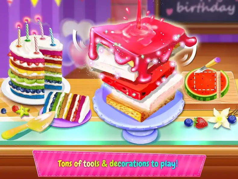 Play Birthday Cake Design Party - Bake, Decorate  Eat!