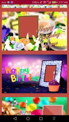 Play Birthday Cake Photo Frame :Name Text on Cakes