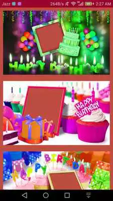 Play Birthday Cake Photo Frame :Name Text on Cakes