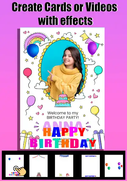 Play Birthday card maker with music  and enjoy Birthday card maker with music with UptoPlay