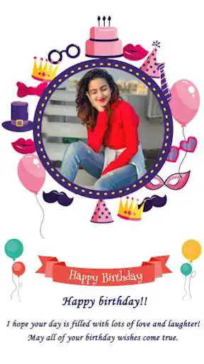 Play birthday photo frame - birthday name on cake as an online game birthday photo frame - birthday name on cake with UptoPlay