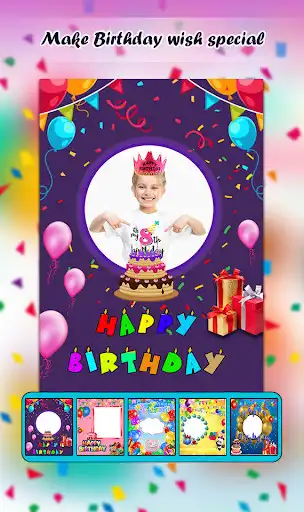 Play Birthday Photo Frames And Birthday Greetings as an online game Birthday Photo Frames And Birthday Greetings with UptoPlay