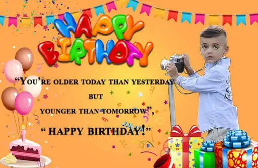 Play birthday photo frame with text  and enjoy birthday photo frame with text with UptoPlay
