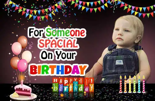 Play birthday photo frame with text as an online game birthday photo frame with text with UptoPlay