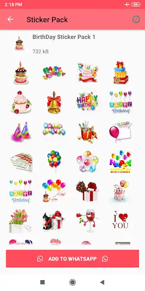 Play Birthday Stickers for Whatsapp, Birthday Wishes as an online game Birthday Stickers for Whatsapp, Birthday Wishes with UptoPlay