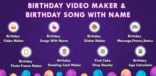 Play Birthday Video Maker App : Birthday Song With Name  and enjoy Birthday Video Maker App : Birthday Song With Name with UptoPlay