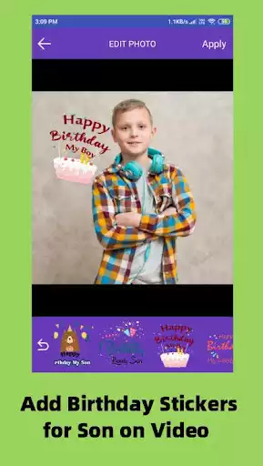 Play Birthday video maker for Son - with photo and song as an online game Birthday video maker for Son - with photo and song with UptoPlay