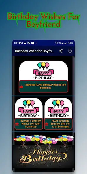 Play Birthday Wishes for Boyfriends  and enjoy Birthday Wishes for Boyfriends with UptoPlay