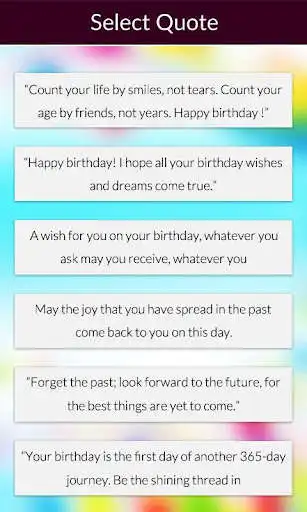 Play Birthday Wishes- Happy Birthday Quotes as an online game Birthday Wishes- Happy Birthday Quotes with UptoPlay