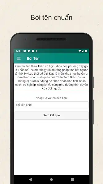 Play Bói tên, bói ngày sinh trọn bộ as an online game Bói tên, bói ngày sinh trọn bộ with UptoPlay