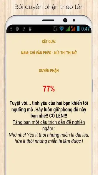 Play Bói Tình Yêu Theo Tên as an online game Bói Tình Yêu Theo Tên with UptoPlay