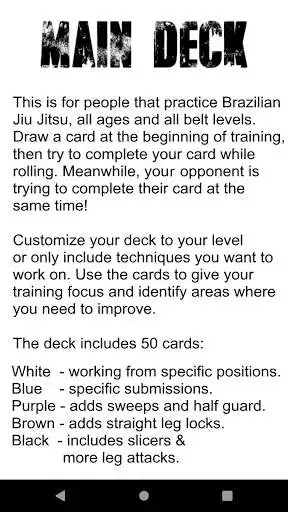 Play BJJ Cards - Training Companion App from Zenith as an online game BJJ Cards - Training Companion App from Zenith with UptoPlay