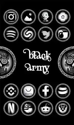 Play Black Army Diamond - Icon Pack  and enjoy Black Army Diamond - Icon Pack with UptoPlay