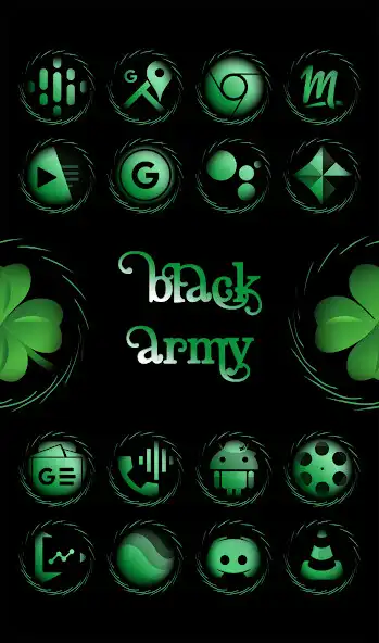 Play Black Army Emerald - Icon Pack  and enjoy Black Army Emerald - Icon Pack with UptoPlay