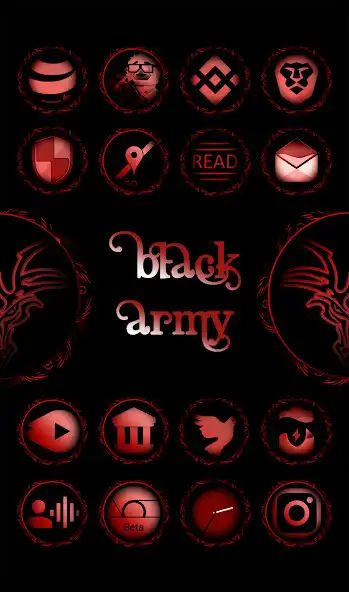 Play Black Army Ruby - Icon Pack as an online game Black Army Ruby - Icon Pack with UptoPlay