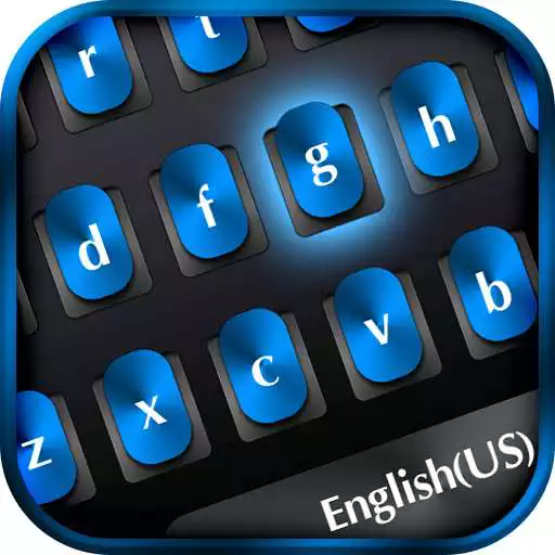 Free play online Black Blue Metal Keyboard Theme  APK