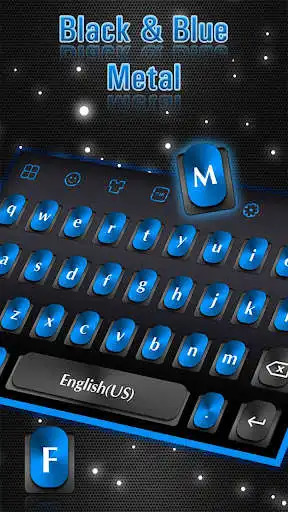 Play Black & Blue Metal Keyboard Theme  and enjoy Black & Blue Metal Keyboard Theme with UptoPlay
