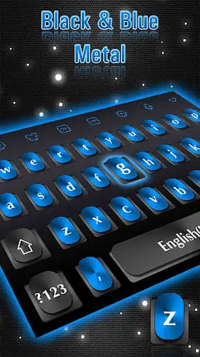 Play Black & Blue Metal Keyboard Theme as an online game Black & Blue Metal Keyboard Theme with UptoPlay