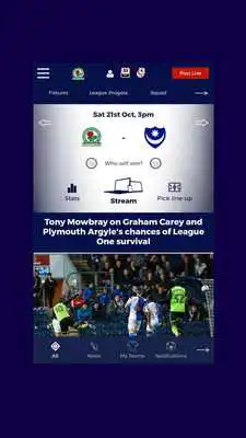 Play Blackburn Rovers Football App