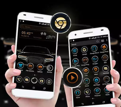 Play Black Car Launcher Theme  and enjoy Black Car Launcher Theme with UptoPlay