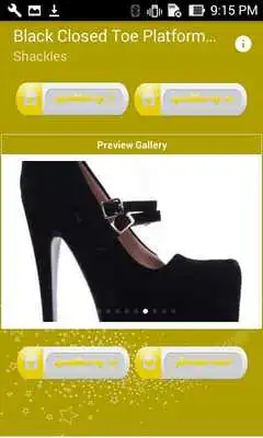 Play Black Closed Toe Platform Heels