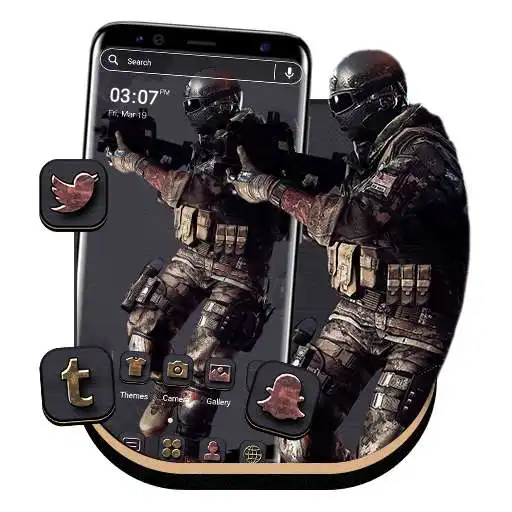 Play Black Commando Launcher Theme APK Play Black Commando Launcher Theme APK