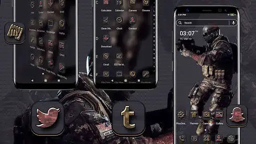 Play Black Commando Launcher Theme as an online game Black Commando Launcher Theme with UptoPlay