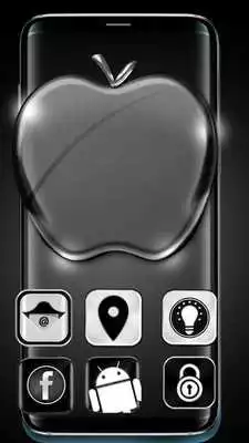 Play Black Crystal Apple for Phone X and OS 11 Theme