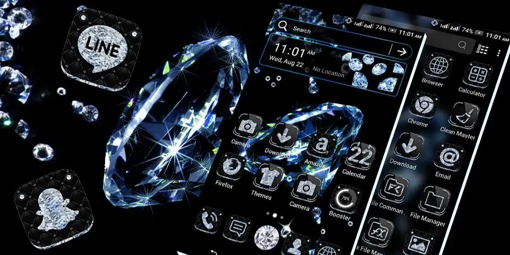 Play Black Diamond Launcher Theme as an online game Black Diamond Launcher Theme with UptoPlay
