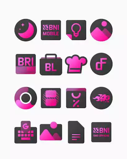 Play Blackdiant Pink - Icon Pack  and enjoy Blackdiant Pink - Icon Pack with UptoPlay