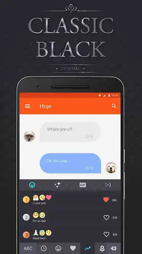 Play Black Emoji Keyboard Theme