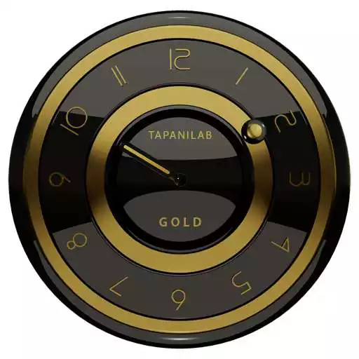 Free play online Black Gold clock widget  APK
