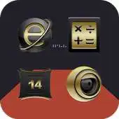 Free play online Black Gold High-End Business Style Icon Pack APK