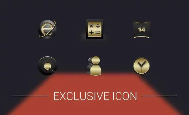 Play Black Gold High-End Business Style Icon Pack