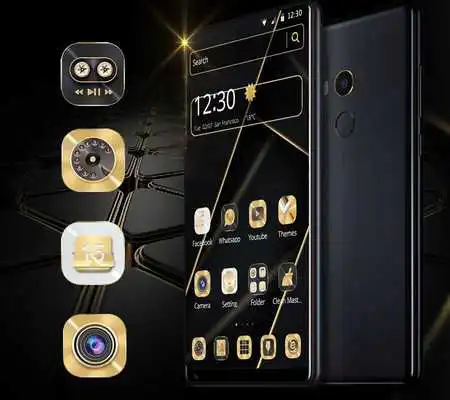 Play Black Gold Simple Line Theme