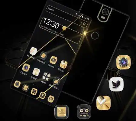 Play Black Gold Simple Line Theme
