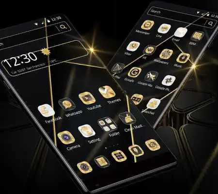 Play Black Gold Simple Line Theme