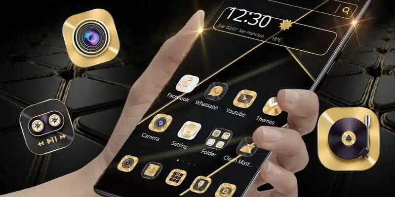 Play Black Gold Simple Line Theme