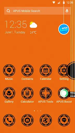Play Black guitar- APUS launcher theme