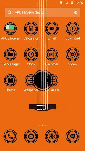 Play Black guitar- APUS launcher theme