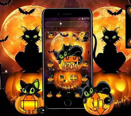Play Black Halloween Cat Theme