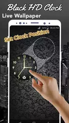 Play Black HD Clocks Live Wallpaper