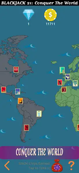 Play Blackjack 21 Campaign: Conquer the World as an online game Blackjack 21 Campaign: Conquer the World with UptoPlay