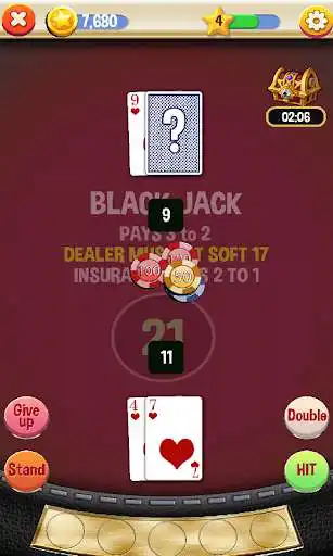 Play Black Jack Euphoria as an online game Black Jack Euphoria with UptoPlay