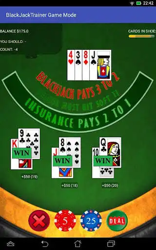 Play BlackJack Trainer Free as an online game BlackJack Trainer Free with UptoPlay