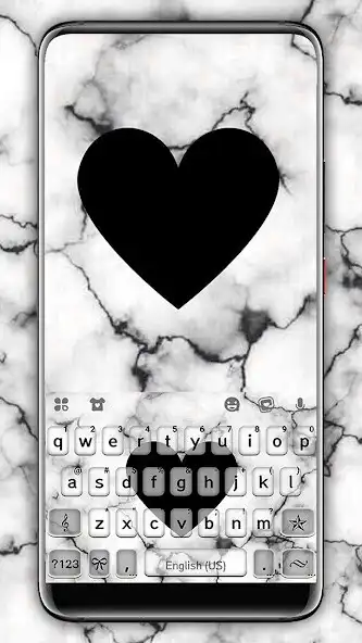 Play Black Marble Heart Keyboard Background  and enjoy Black Marble Heart Keyboard Background with UptoPlay