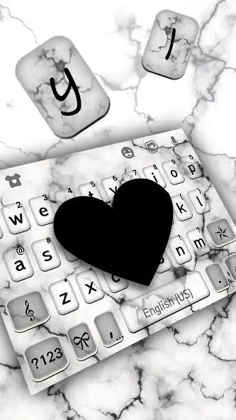 Play Black Marble Heart Keyboard Background as an online game Black Marble Heart Keyboard Background with UptoPlay