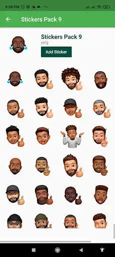 Play Black Men Memoji Stickers for WhatsApp  and enjoy Black Men Memoji Stickers for WhatsApp with UptoPlay