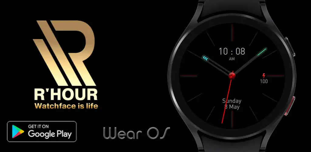Play Black Minimal Watch Face  and enjoy Black Minimal Watch Face with UptoPlay