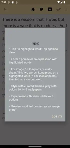 Play Blackout Bard: Blackout Poetry  and enjoy Blackout Bard: Blackout Poetry with UptoPlay